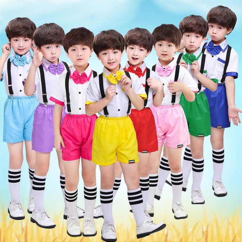 六一儿童演出服男童礼服背带裤中