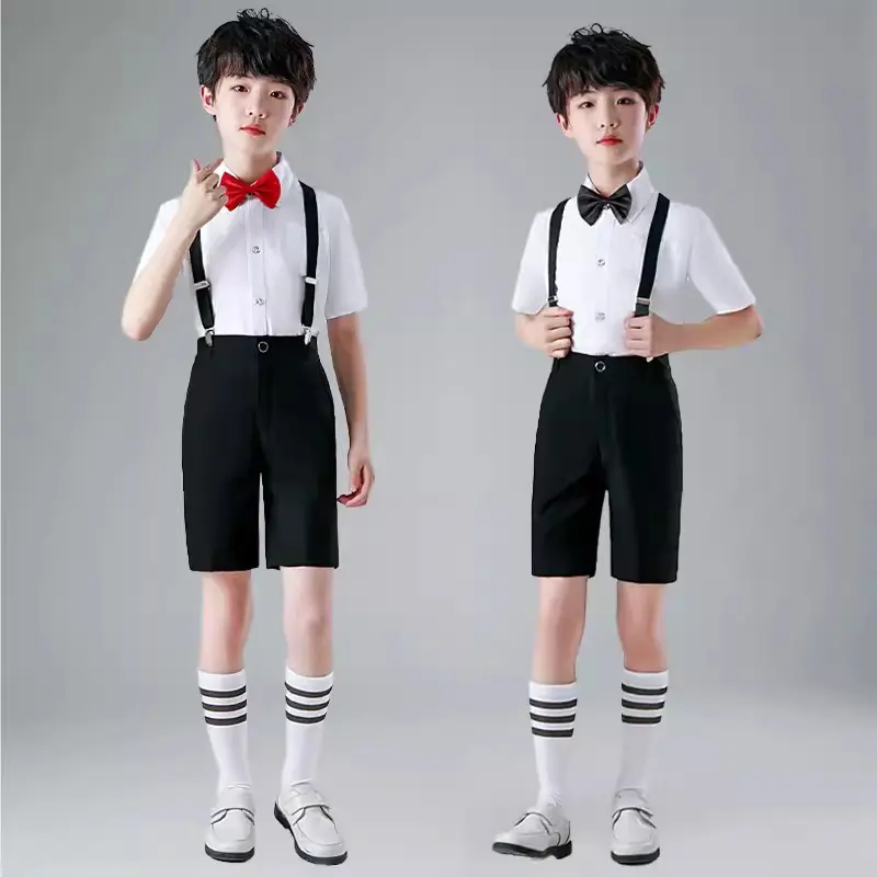 六一儿童演出服男童背带裤礼服小学生合唱女童主持人朗诵表演服装