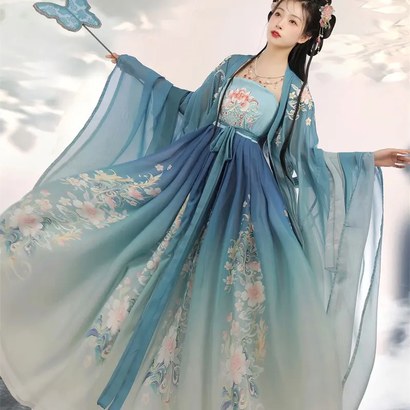 唐制诃子裙汉服女齐胸襦裙日常