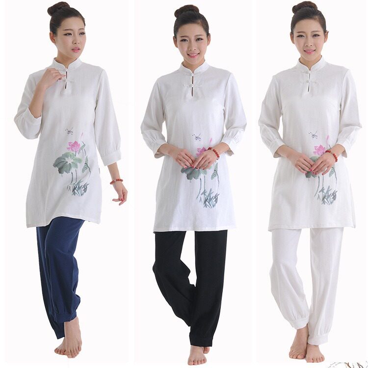 夏季新品棉麻瑜伽服大师禅服服