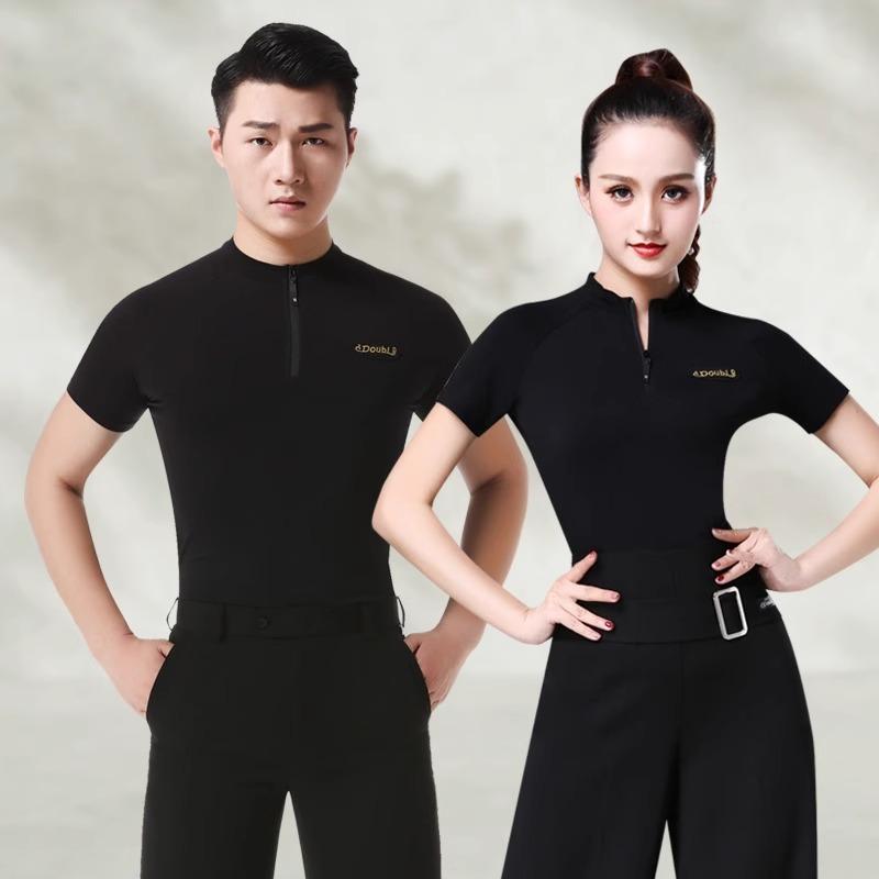 拉丁舞服短袖夏季专业练