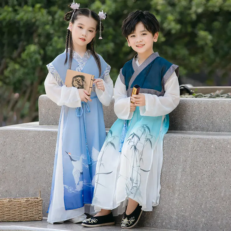 儿童汉服男童春秋新款女童古装