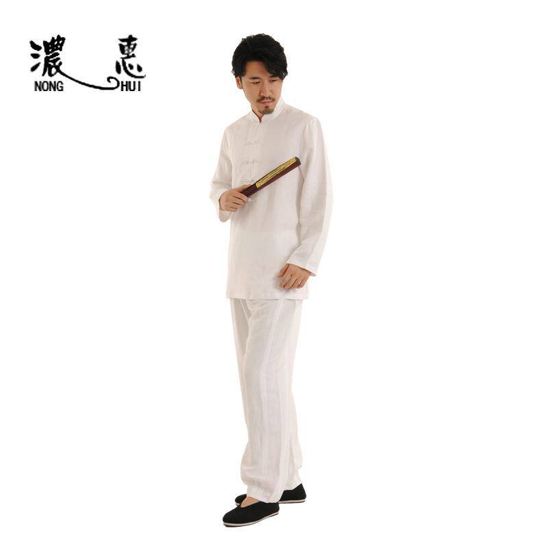 亚麻男中禅修居士服中医养生服