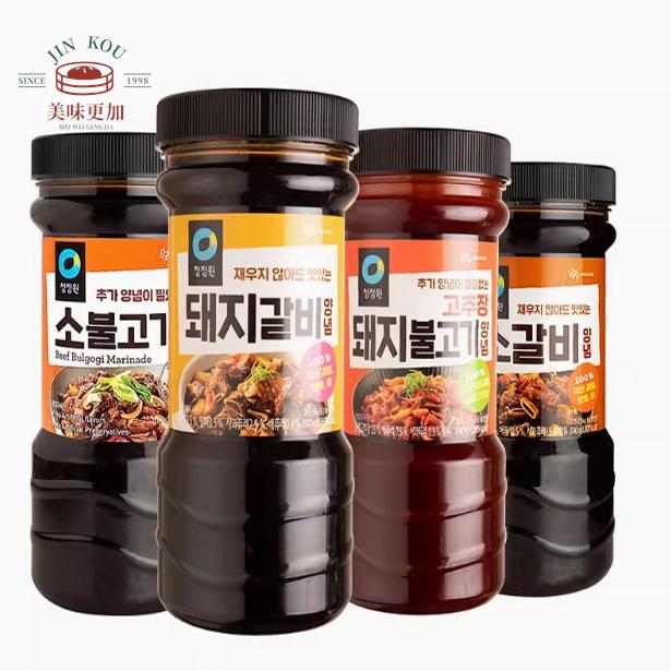 韩国进口烤牛肉酱840g清净园猪肉酱猪排酱牛排腌肉酱韩式烧烤酱料