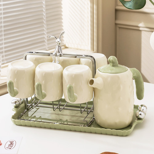 轻奢高档高级感陶瓷水杯茶具套装