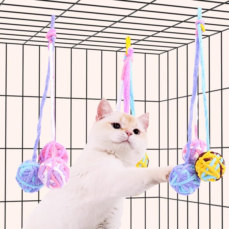 猫玩具自嗨毛线球耐咬磨牙玩具球