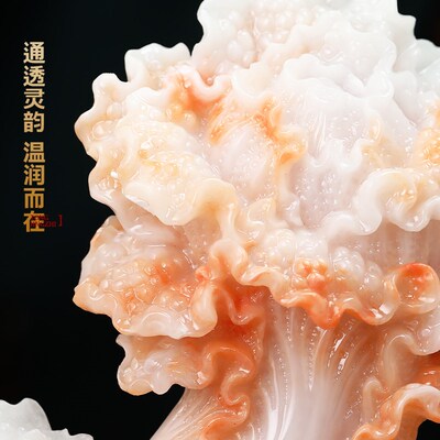 财大业大玉白菜摆件招财客厅玄关办公室酒柜高档装饰品开业礼物