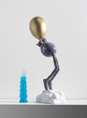 快速发货装饰推荐吹气球长腿x人树脂摆件抽象雕塑样板房软装家居