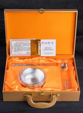 厂家现货百福银碗五福临门银碗3件套会销工艺品礼品支持