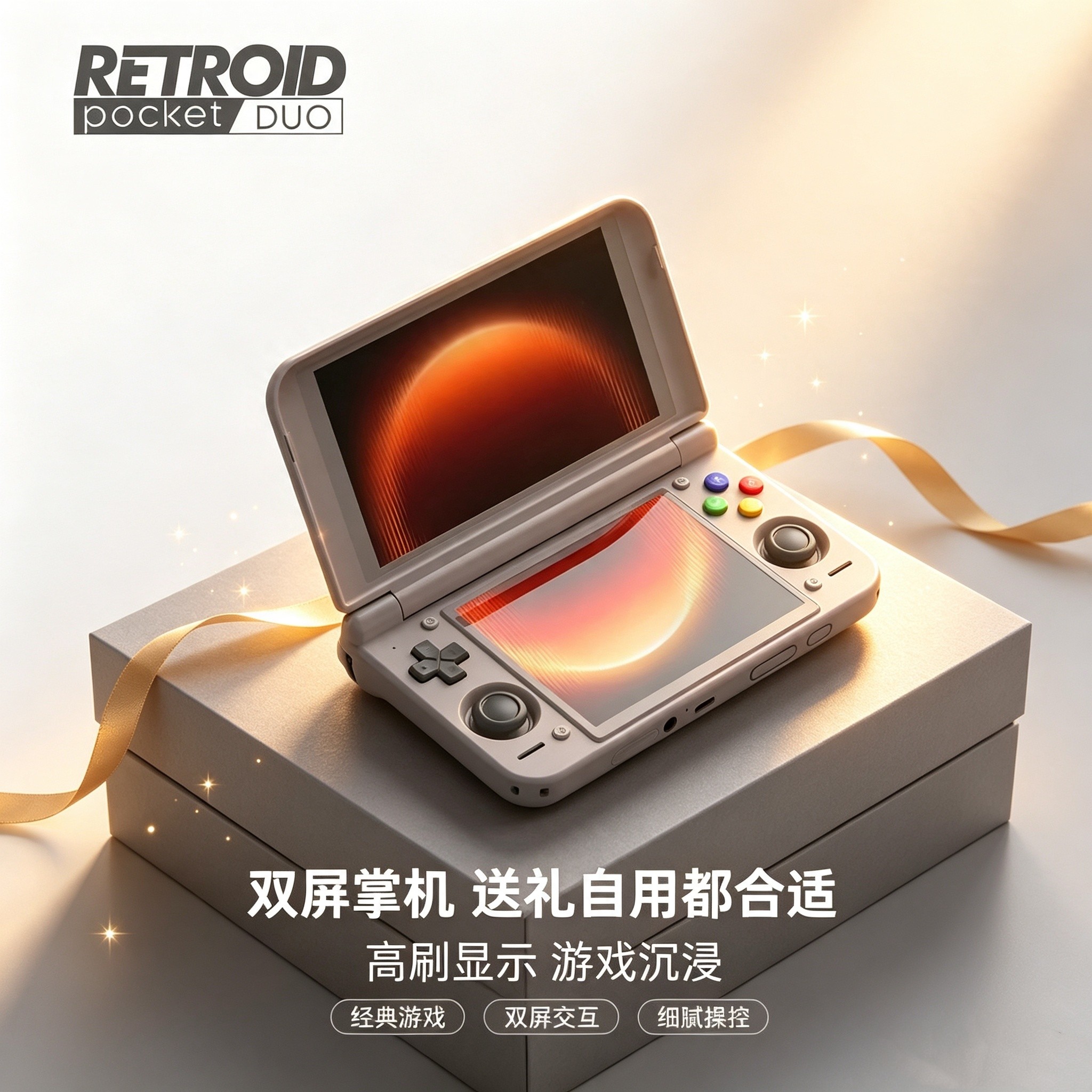 Retroid Pocket Duo安卓双屏翻盖RP DUO掌机3ds游戏男生生日礼物