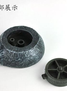 假山流水石磨水族树脂摆件鱼缸设备景观喷泉磨盘盖配件工艺礼品摆