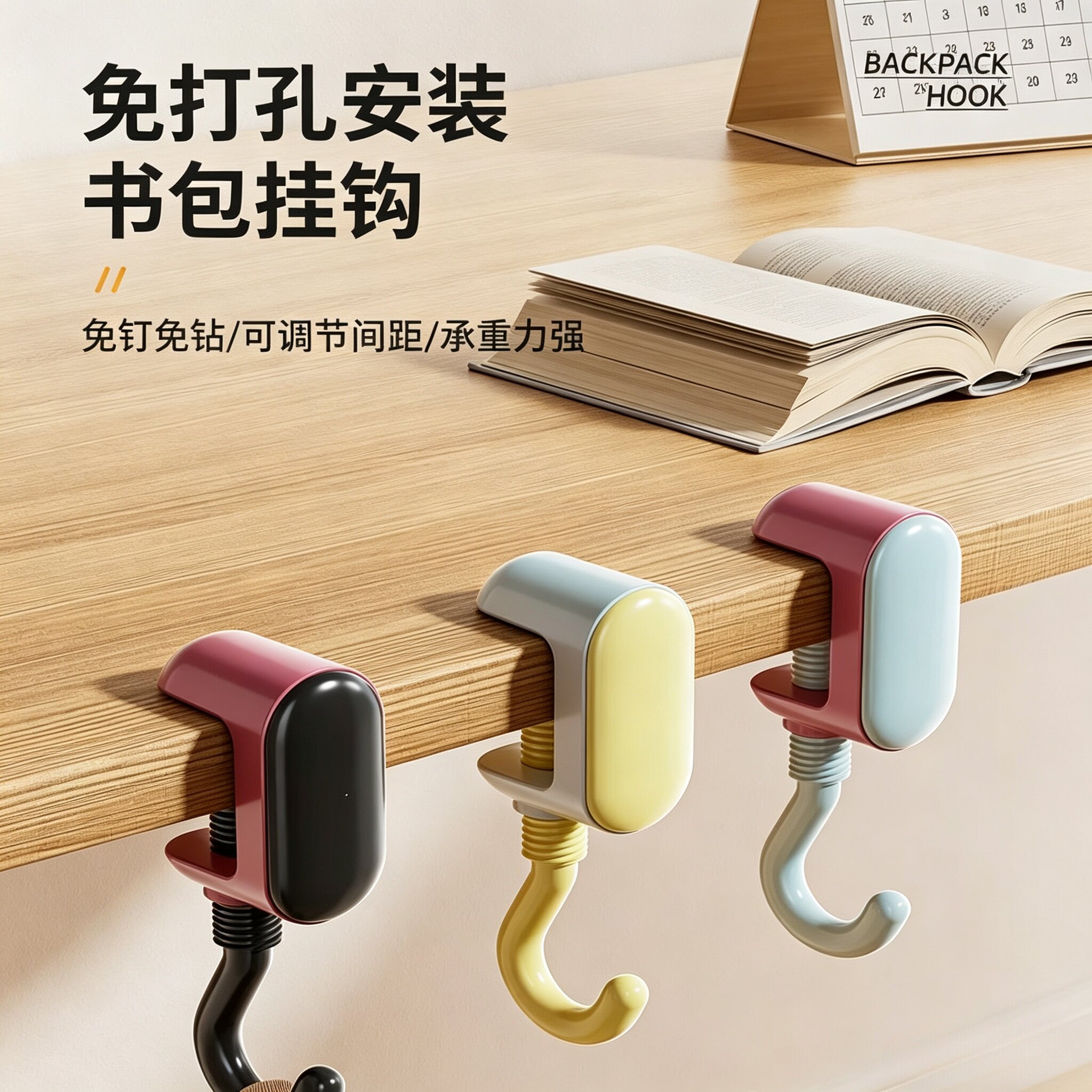 可调节书包挂钩强力承重
