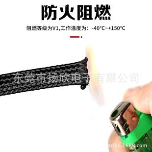 編織網(wǎng)管PET阻燃管耐磨蛇皮通風伸縮線束電線尼龍護線防火軟套管