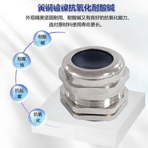 黄铜电缆防水接头密封台风防护固定格兰头IP68船舶耐盐雾电缆接头
