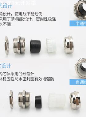 公制M8-M90金属黄铜镀镍电缆防水接头密封固定头螺旋葛兰头索头