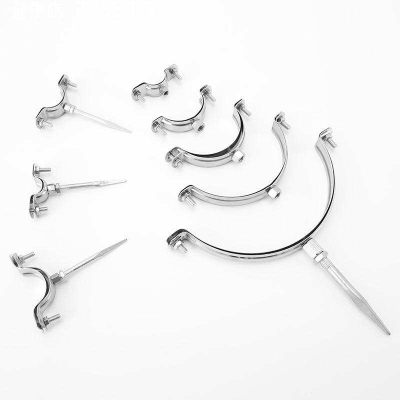 不锈钢卡箍PPR管夹带钉金属管卡固定金属轻型卡箍钉子铁