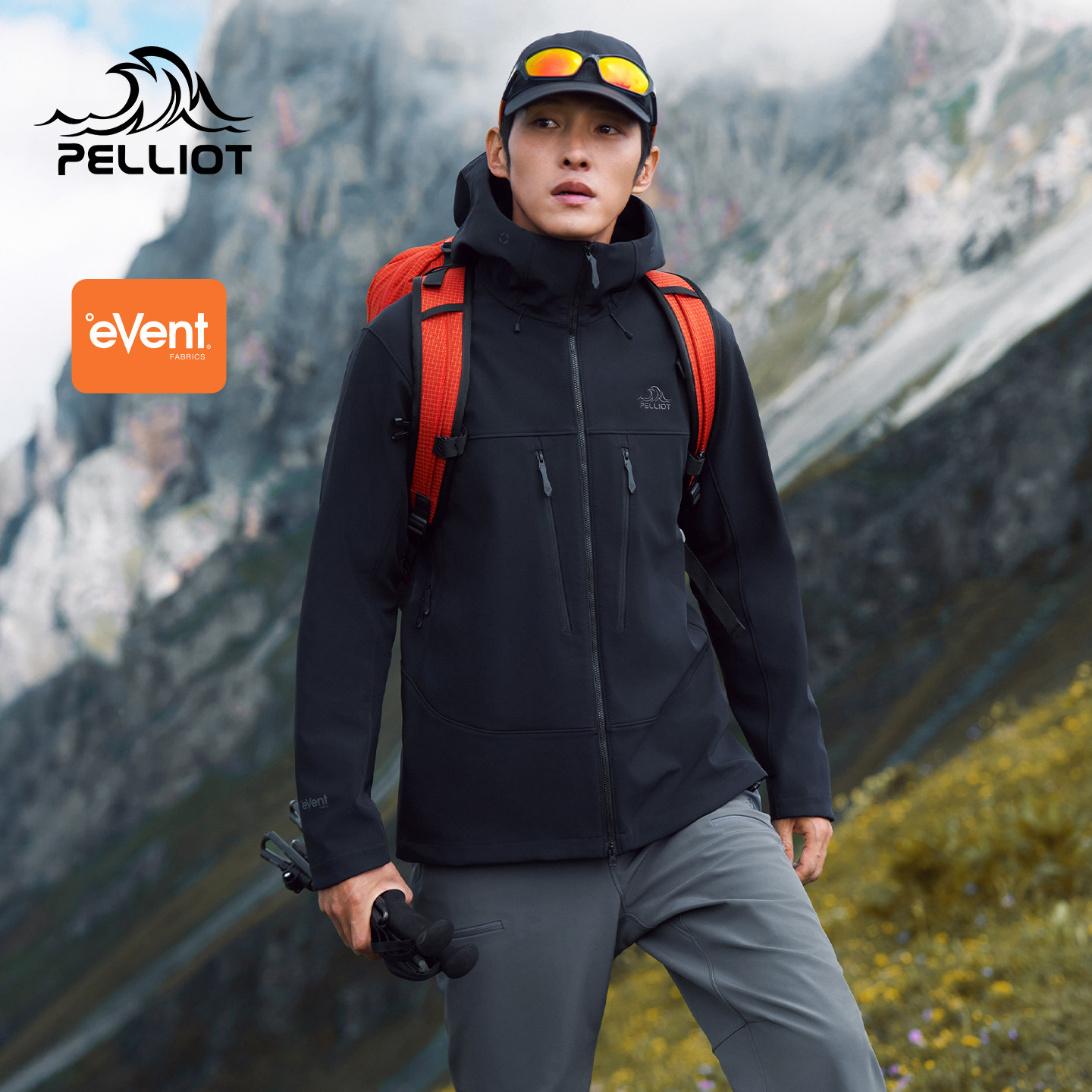 【P系列 | 风盾E26】伯希和户外软壳衣男eVent防风保暖登山外套