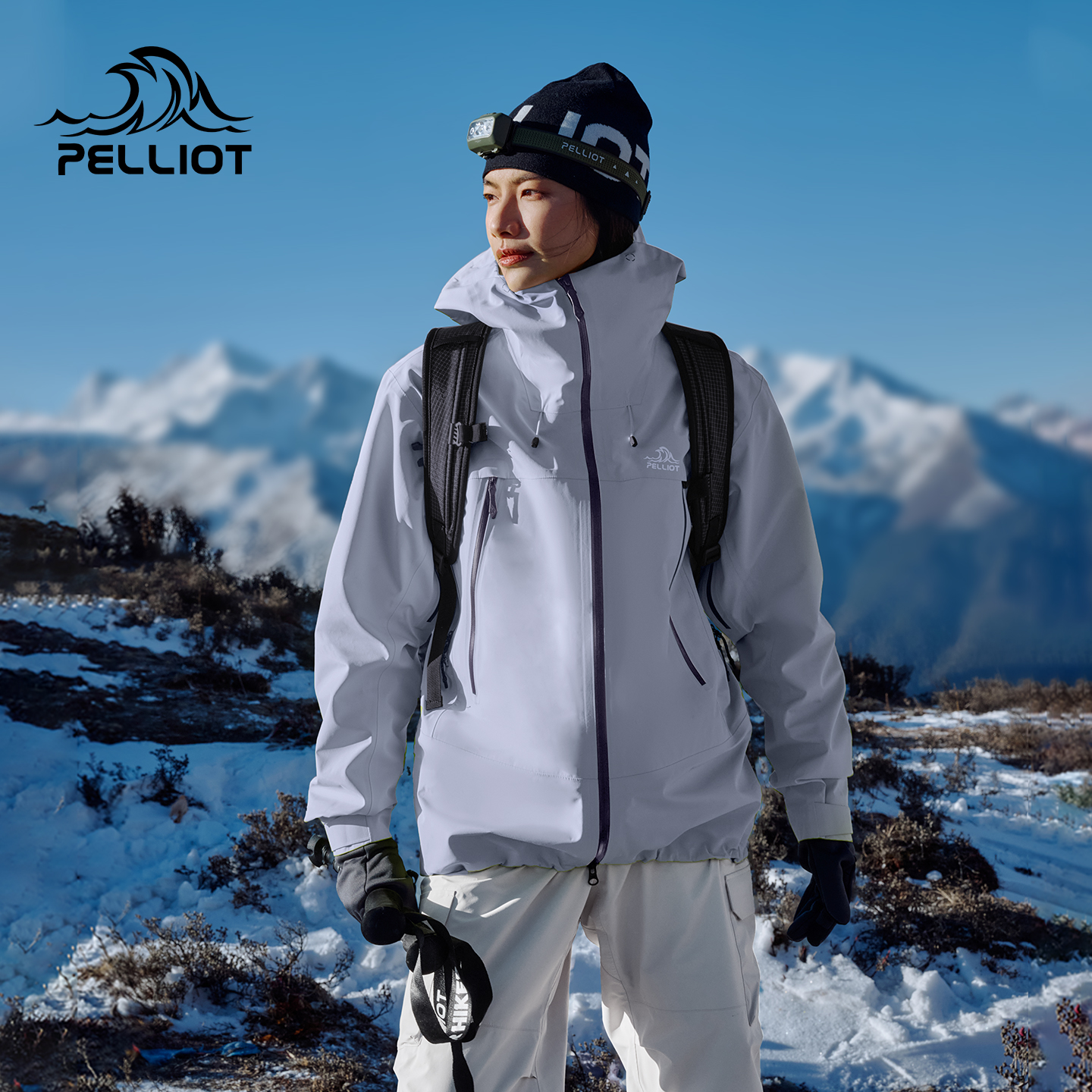 【成毅同款】伯希和雪壳户外硬壳冲锋衣男款3L全压胶专业登山服女