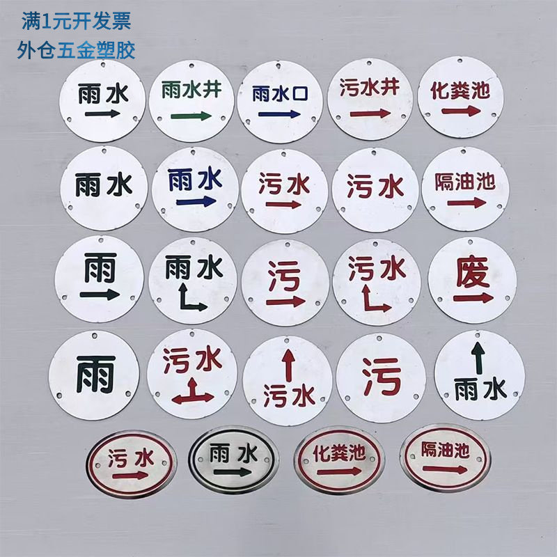 不锈钢地面加厚走向牌圆形地标污