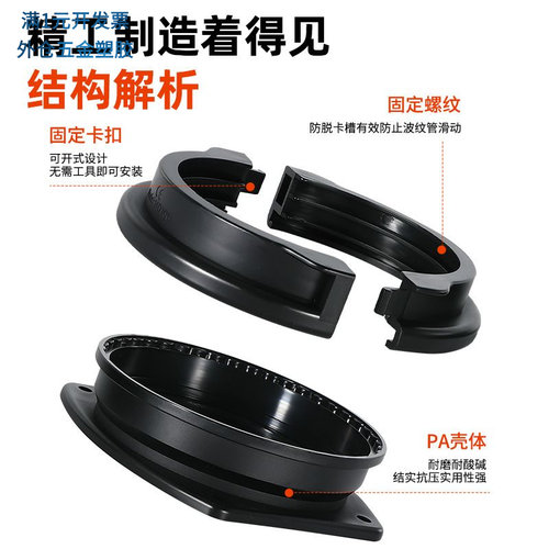 大口径法兰式塑料波纹管接头AD67
