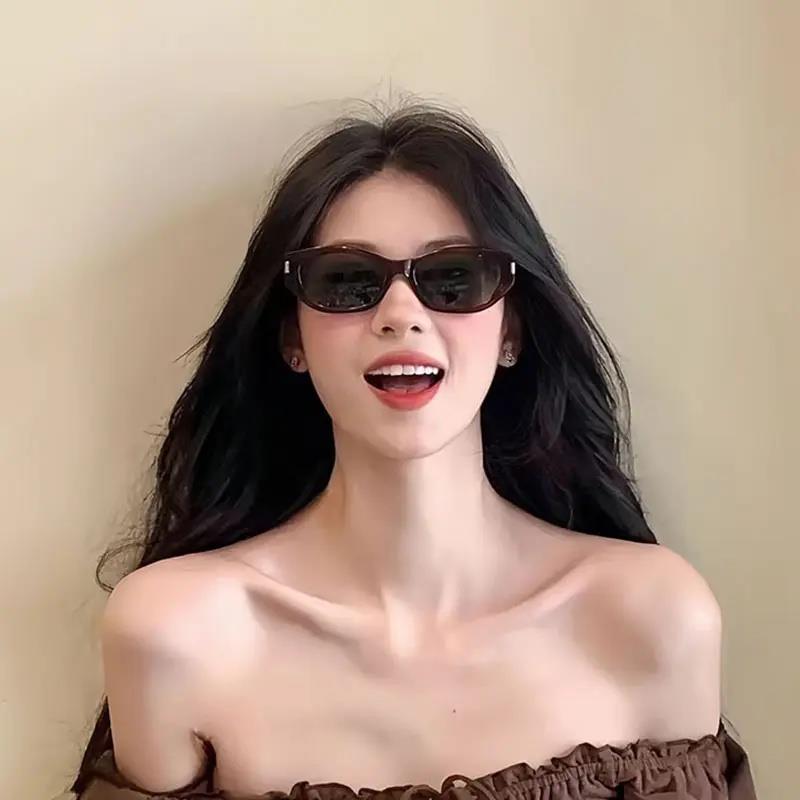 辛芷蕾同款猫眼墨镜女款2025新款复古夏季海边辣妹太阳镜防紫外线