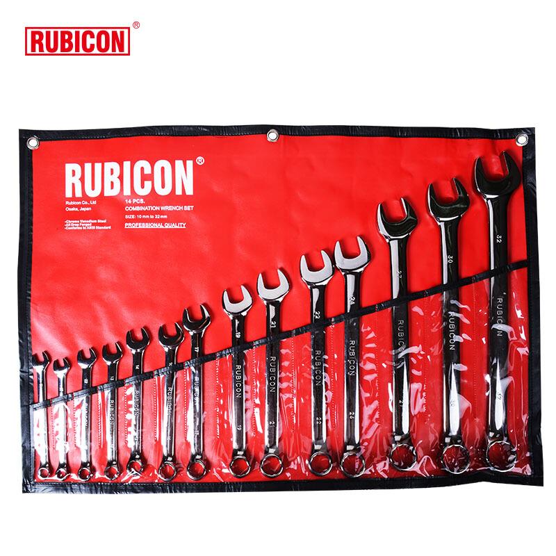 日本罗宾汉Rubicon RCW-314 14支 梅花开口两用扳手套装(10-32mm)