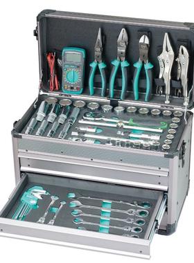 台湾宝工SK-612401M 1/2-1/4 124件专业套筒工具组 汽修汽保专用