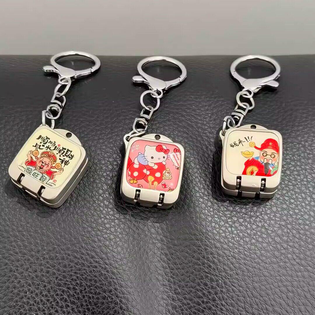 迷你指甲刀便携式创意折叠指甲剪一按即开卡通可爱女生钥匙包挂件