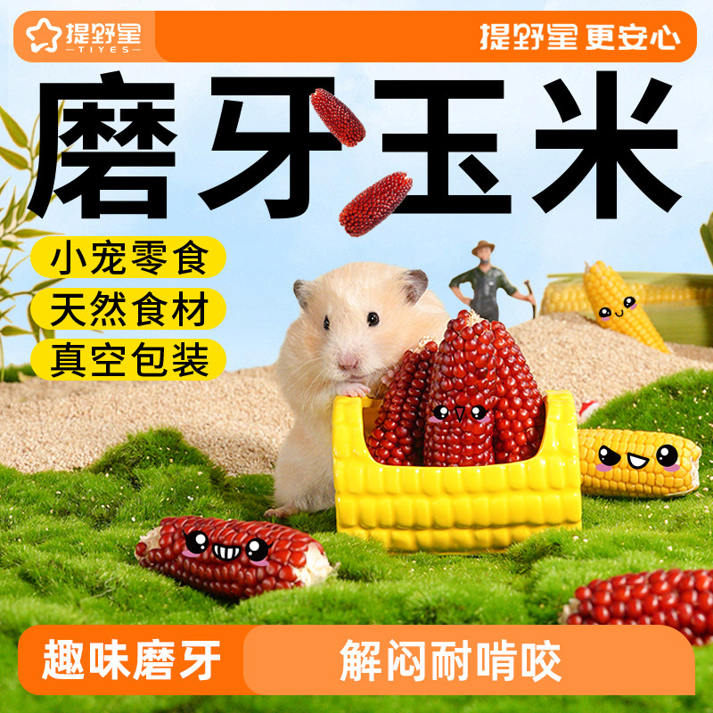 提野星仓鼠零食小玉米磨牙棒营养粮可食用金丝熊造景生活用品玩具
