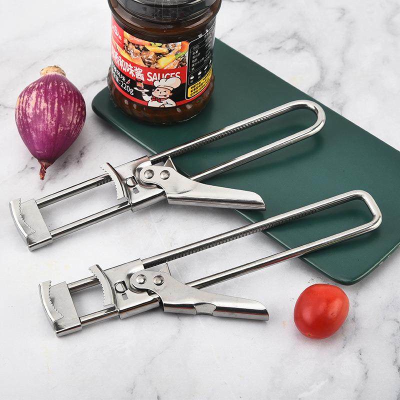 拧盖开罐器不锈钢可调节式开罐器创意家用酒店酒吧拧盖便捷开盖