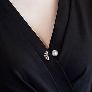 固定衣服配饰品 胸针防走光网红小别针收腰口神器女珍珠领针扣开衫