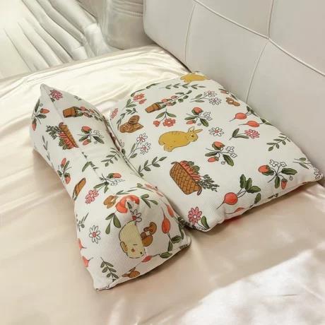 荞麦三角枕头家用护颈椎排湿可拆洗助睡眠拉伸牵引枕靠枕实用礼物