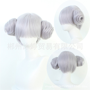 王者荣耀 黑白天鹅 小乔天鹅之梦cosplay假发 玫瑰网 工厂直销