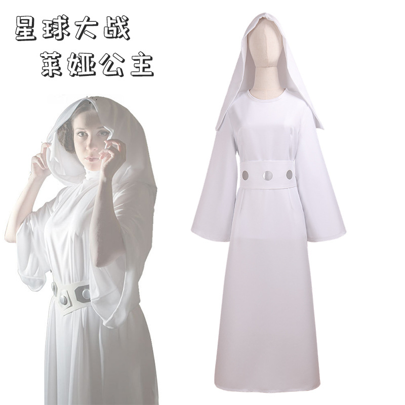 漫美cos 星球大战cos莉亚公主白色长裙cosplay成人角色扮演服装