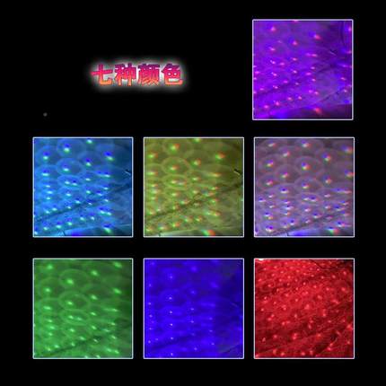 车载LED满地J10星车内氛围灯内爆US装B魔饰球灯声控闪改DJ舞台汽