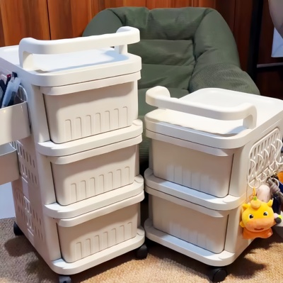 平价实用收纳小推车！带洞洞板零食收纳架学生宿舍出租屋收纳神器