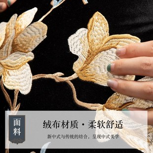 快速发货玉兰系列新中式同心锁抱A枕轻奢绒布异形抱枕刺绣腰枕含