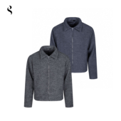 羊毛毛圈花色肌理肩甲结构短款 Succinct 羁 夹克秋冬老钱风外套