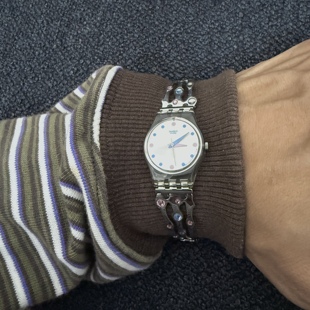 Awasteoftime浪费时间 欧美中古手表Vintage复古彩色钻手链腕表