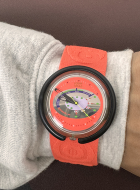 Awateoftime浪费时间 个性中古手表小众复古红色运动石英手表