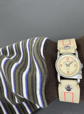 Awateoftime浪费时间 中古手表小众复古休闲皮革表带腕表