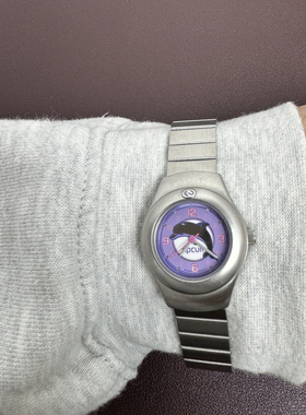 Awateoftime浪费时间 欧美中古手表小众复古紫色海豚金属石英手表