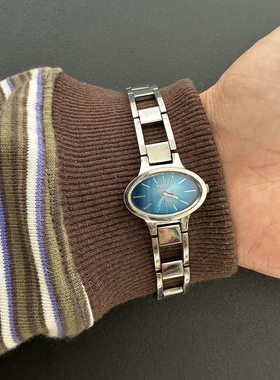 Awateoftime浪费时间 中古手表小众复古金属高级蓝色轻奢石英手表