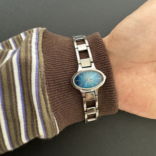 Awateoftime浪费时间 中古手表小众复古金属高级蓝色轻奢石英手表