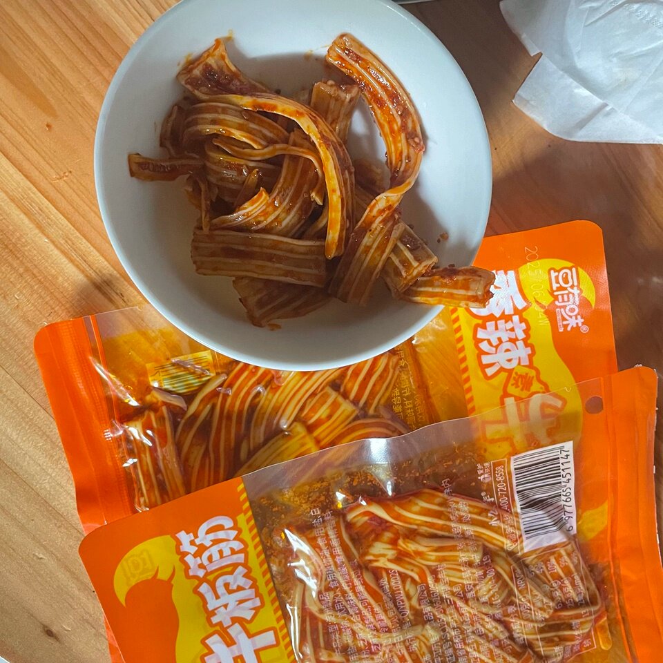 【豆有味】素牛板筋塑胶跑道凉拌菜休闲解馋小零食香辣麻辣麻酱