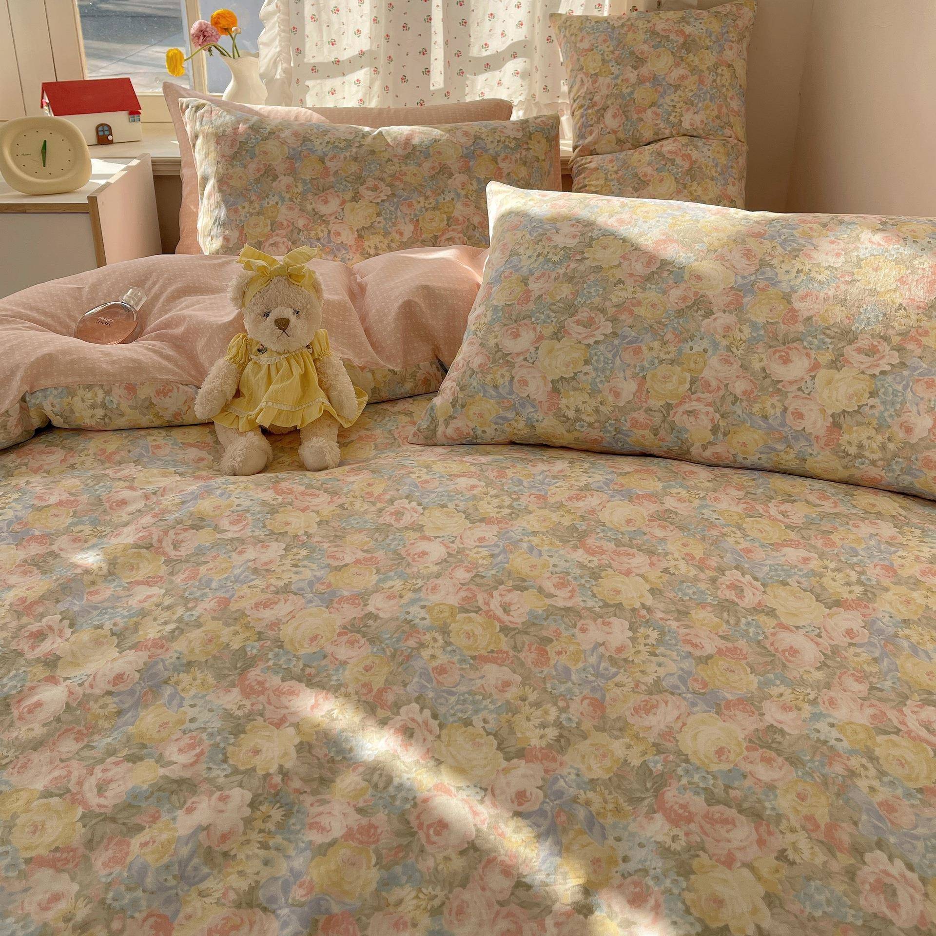 全棉四阿里美玲品件用套纯棉床上被卡通碎花被套宿舍床单罩学生三