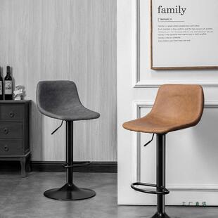 吧台椅升降转现682旋代简约靠背吧脚台凳轻奢家椅用时尚吧高岛台