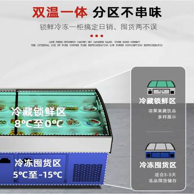 格菱梯冰台明保档点菜柜烧展烤串串阶示柜水986果捞冷藏鲜柜冰柜