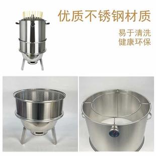 戶F96775JH桶多人爐柴火外炊具燒尾烤 熏吊爐臘肉燜吊爐燒烤便攜式