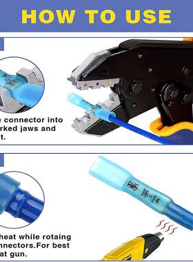 货源30pcs热缩端QYQ子接线端套子中间玮中接管端子装3捷管型铜